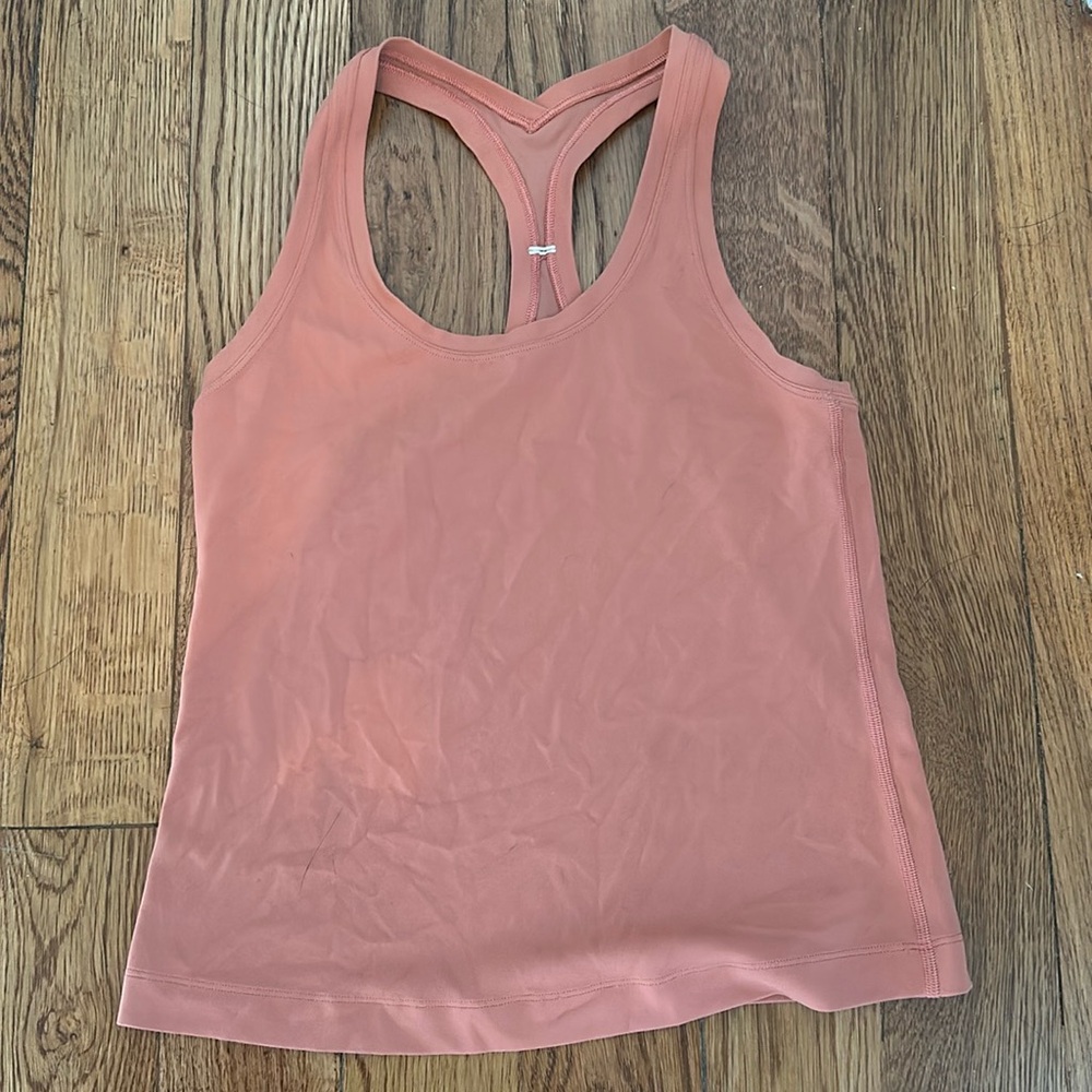 Lululemon Cool Racerback Shorter Tank (Nulu) in Rustic Coral